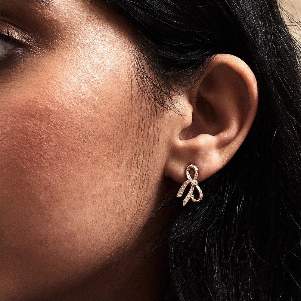 Olivia Burton Rose Gold Bow Stud Earrings