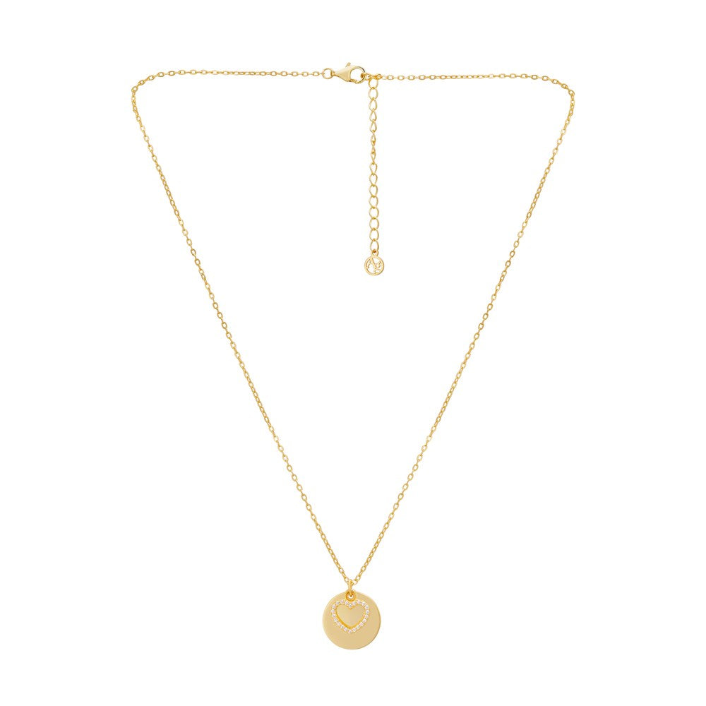 Argento Gold Heart Coin Necklace
