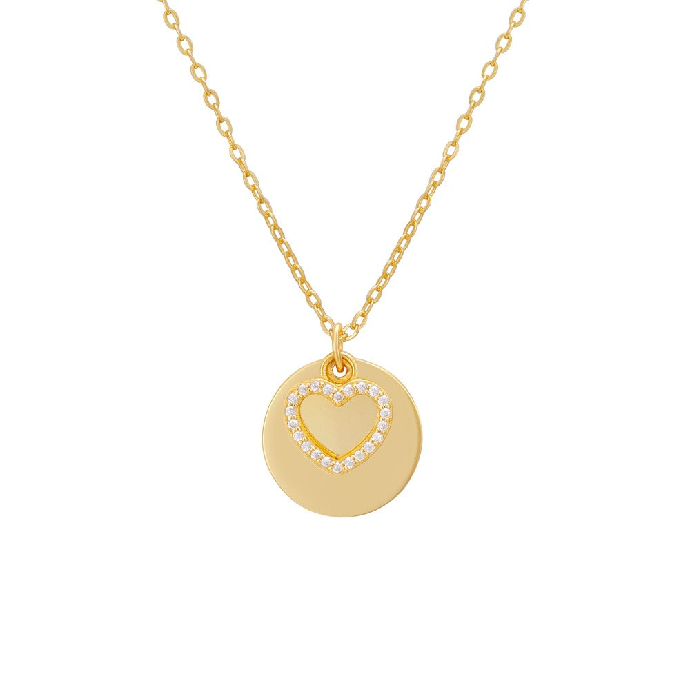 Argento Gold Heart Coin Necklace