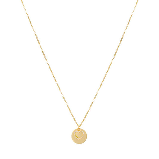 Argento Gold Heart Coin Necklace