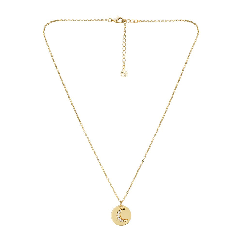 Argento Gold Moon Coin Necklace