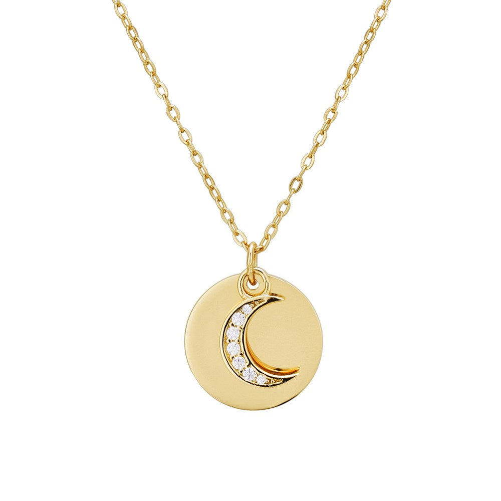 Argento Gold Moon Coin Necklace