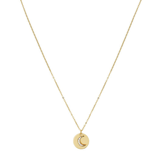 Argento Gold Moon Coin Necklace