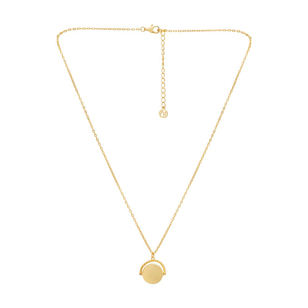 Argento Gold Spinning Disc Necklace