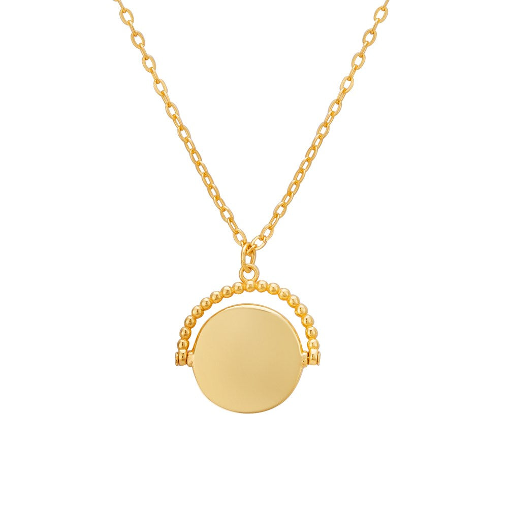 Argento Gold Spinning Disc Necklace