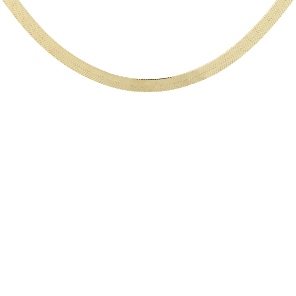 Argento Recycled Gold Flat Snake Chain Necklace