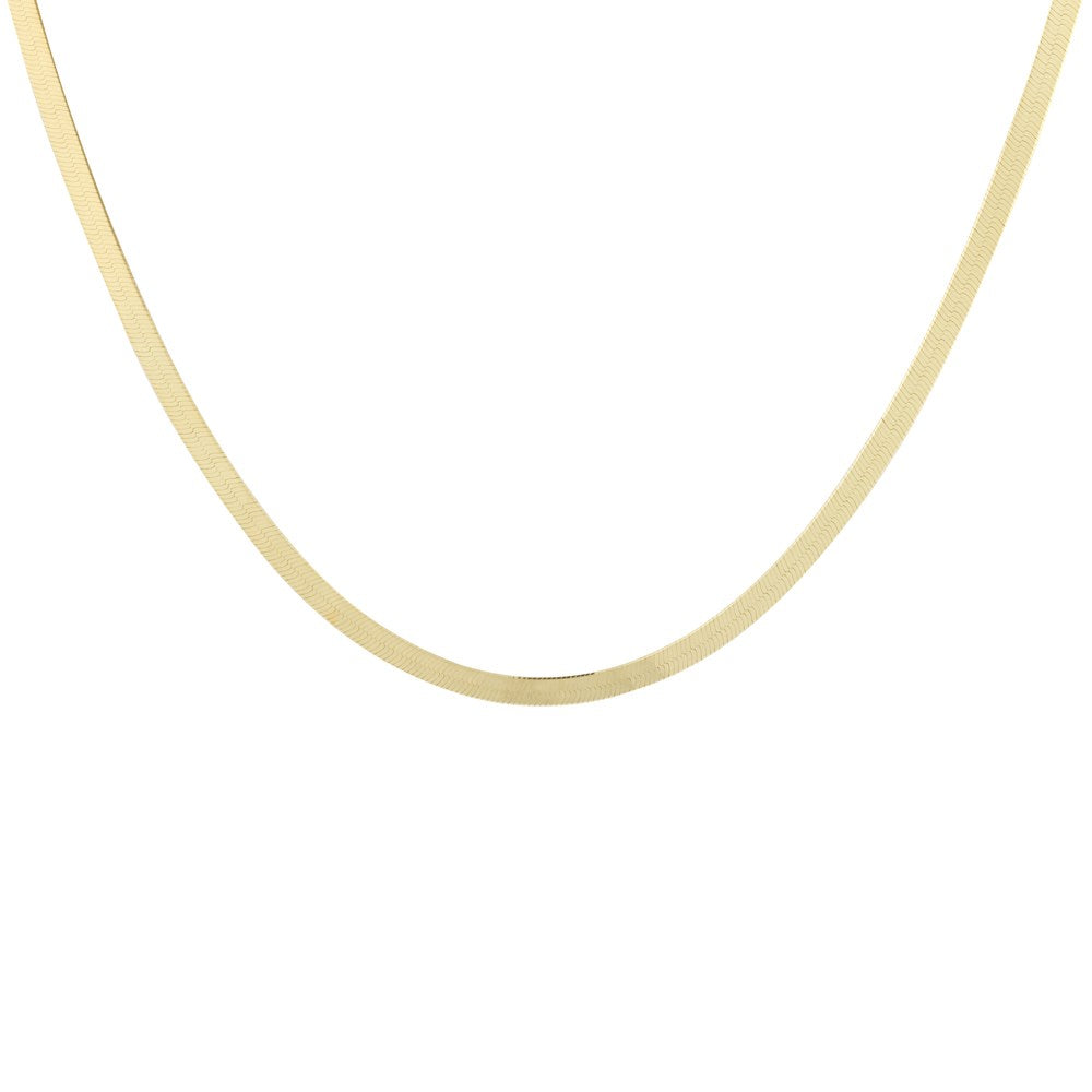 Argento Recycled Gold Flat Snake Chain Necklace