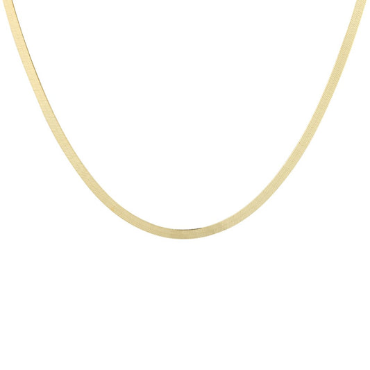 Argento Recycled Gold Flat Snake Chain Necklace