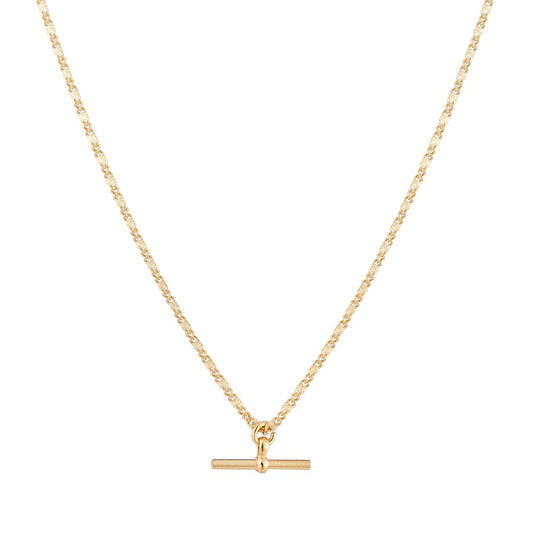 Argento Recycled Gold Sunburst T-Bar Necklace