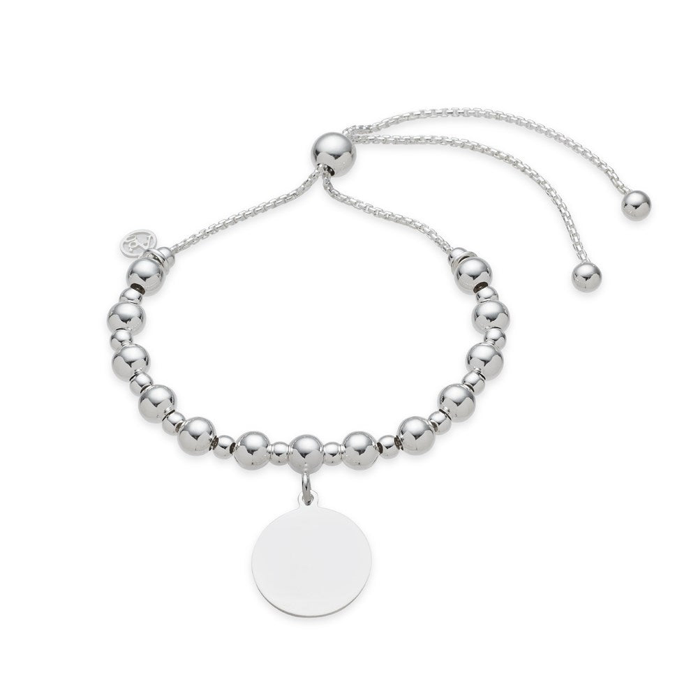Argento Recycled Silver Bead Circle Bracelet