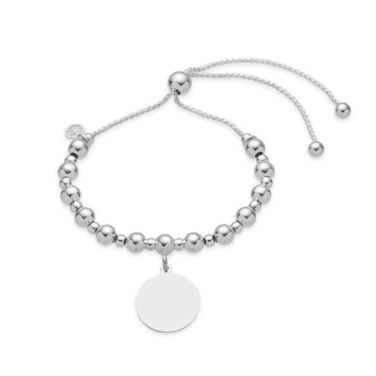 Argento Recycled Silver Bead Circle Bracelet