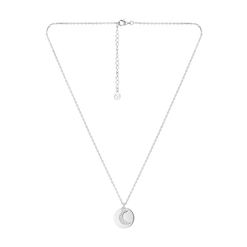 Argento Silver Moon Coin Necklace
