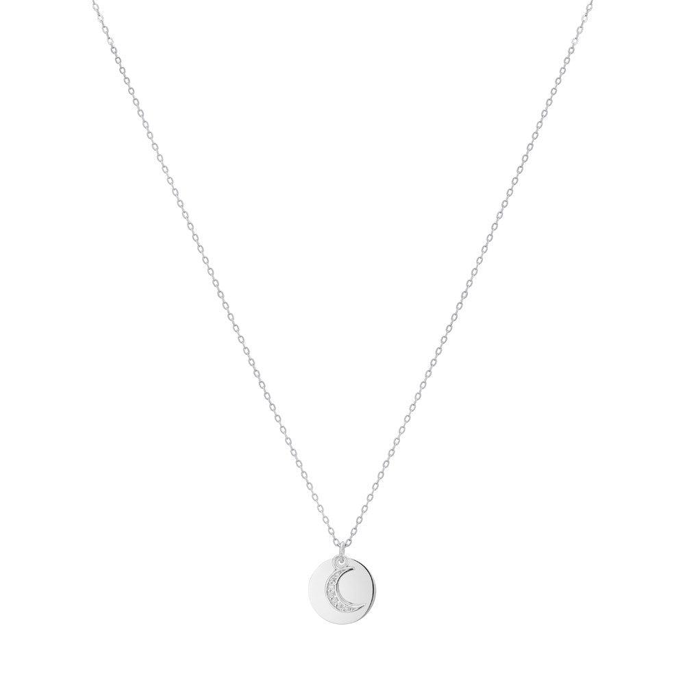 Argento Silver Moon Coin Necklace