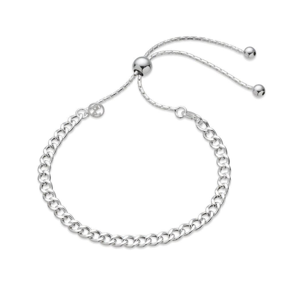 Argento Recycled Silver Classic Chain Pull Bracelet 
