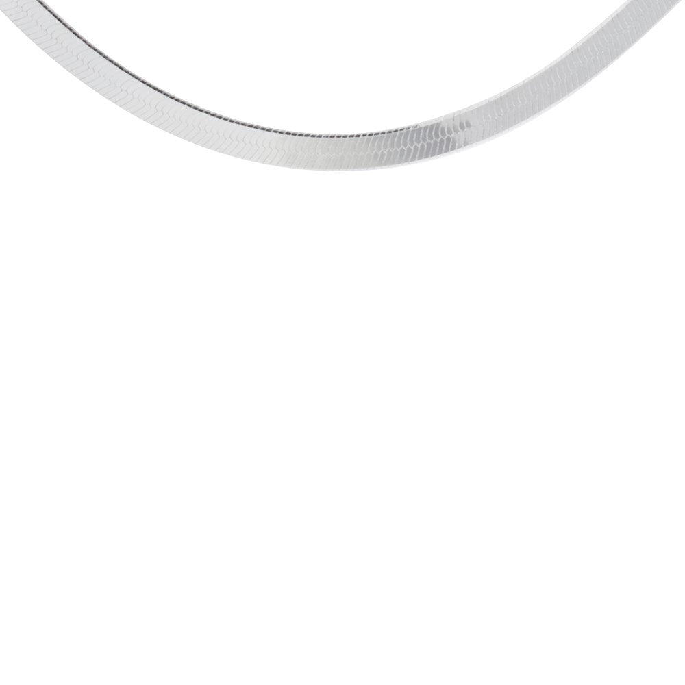 Argento Recycled Silver Flat Snake Chain Necklace