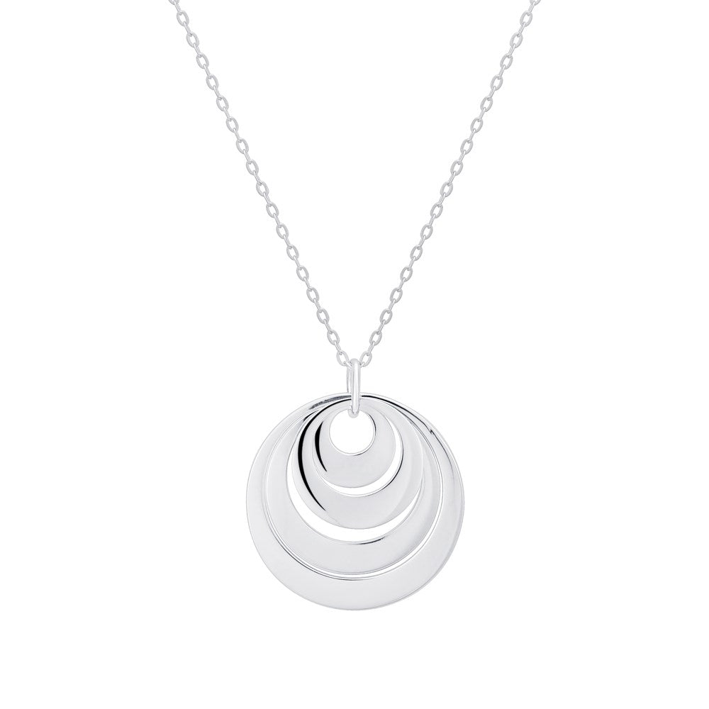 Argento Silver Four Circle Necklace