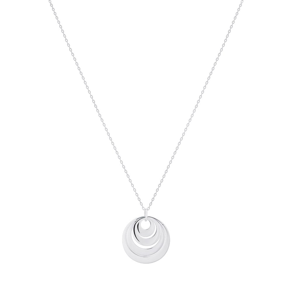 Argento Silver Four Circle Necklace