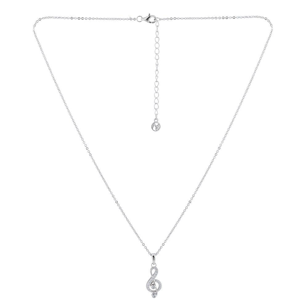 Argento Silver Music Note Necklace