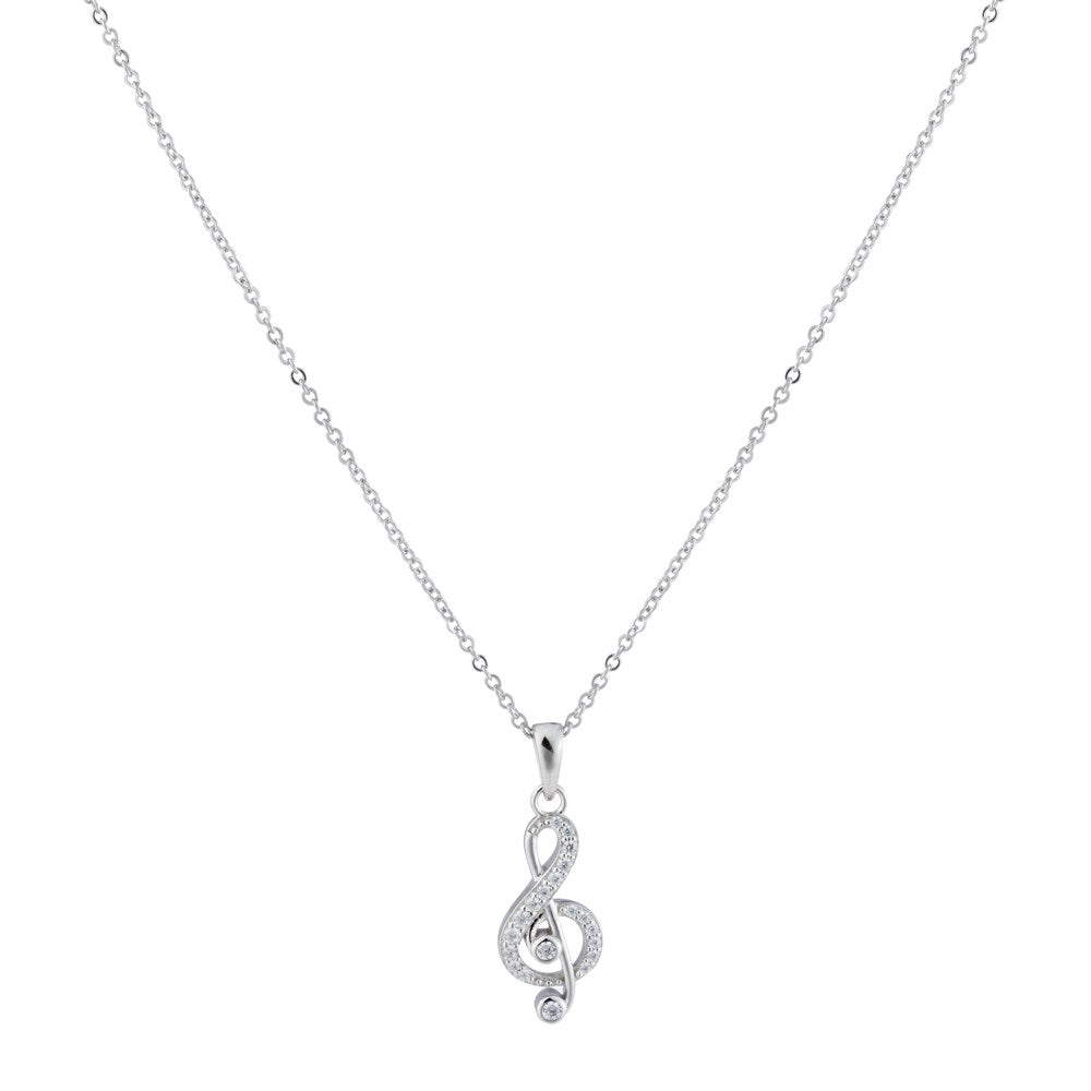 Argento Silver Music Note Necklace