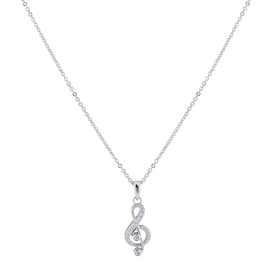 Argento Silver Music Note Necklace