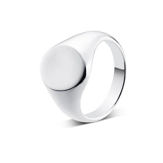 Argento Recycled Silver Oval Signet Ring
