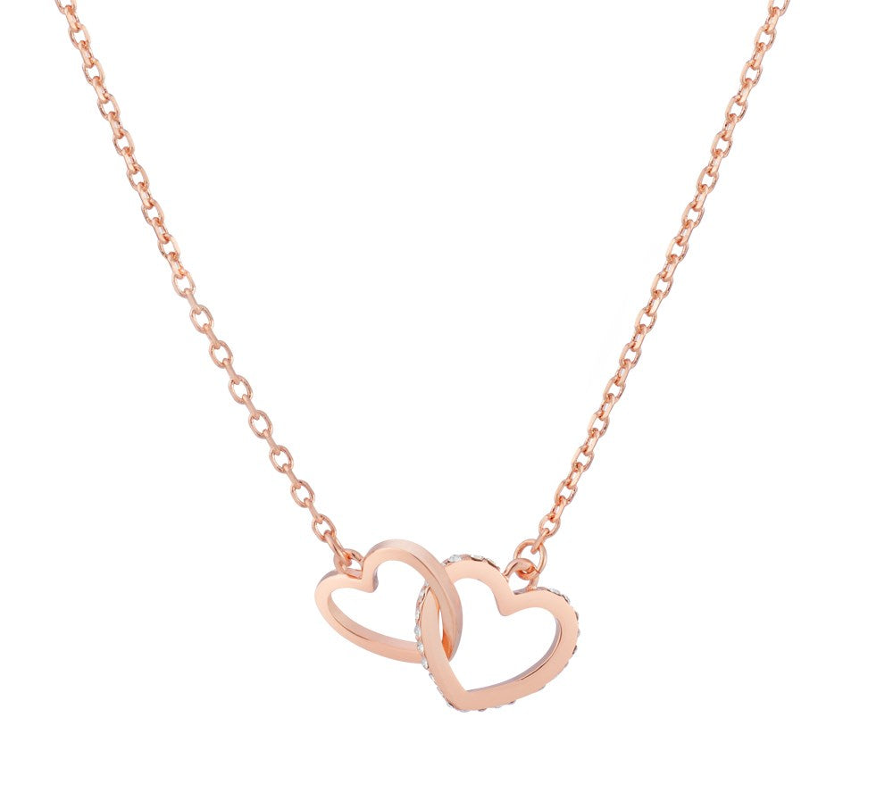 August Woods Rose Gold Heart Link Necklace