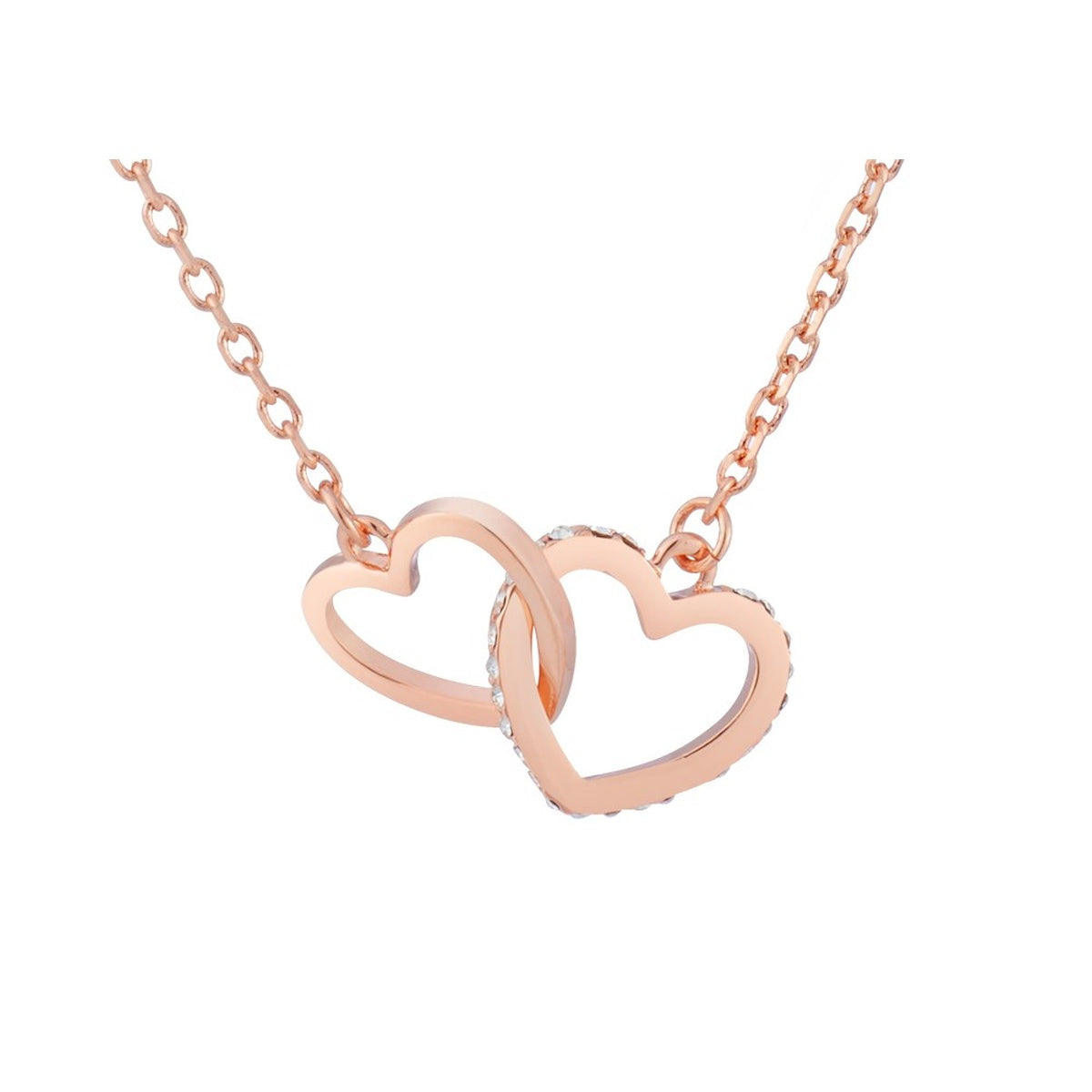 August Woods Rose Gold Heart Link Necklace