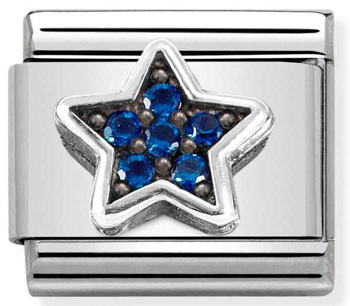 Nomination Blue Crystal Star Charm 