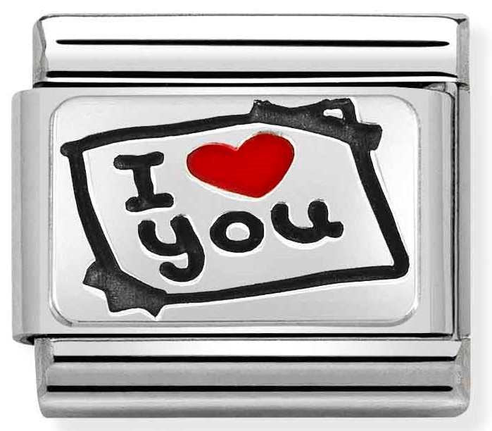 Nomination I Love You Post It Charm 