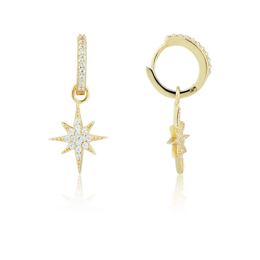 Argento Recycled Gold Midnight Star Drop Earrings