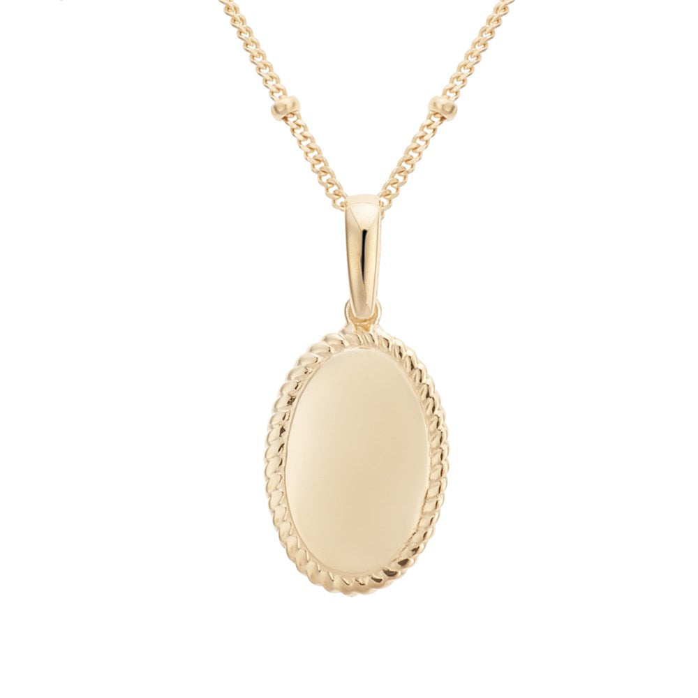 Argento Gold Oval Star Necklace