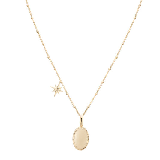 Argento Gold Oval Star Necklace