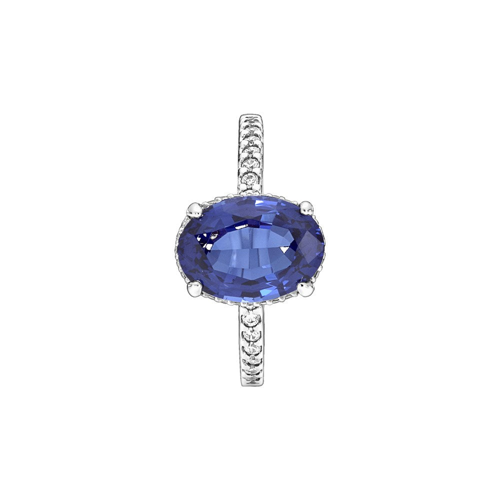 Pandora Sparkling Statement Blue Halo Ring