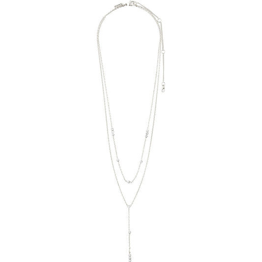 Pilgrim Silver Kamari Cystal Layered Necklace