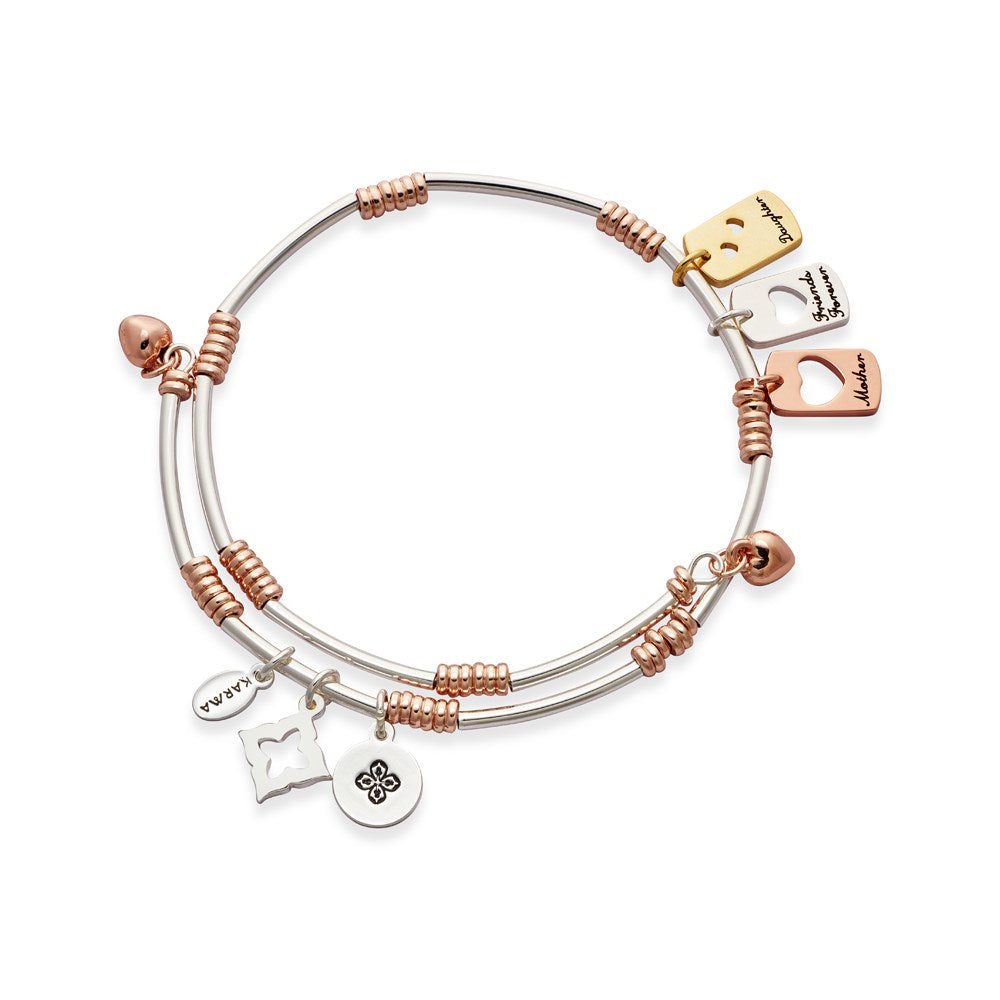 Karma Mixed Metal Mother & Daughter Bangle