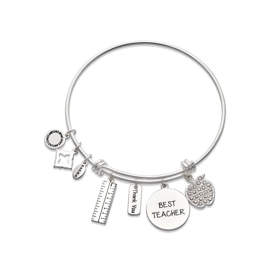 Karma Silver Best Teacher Bangle
