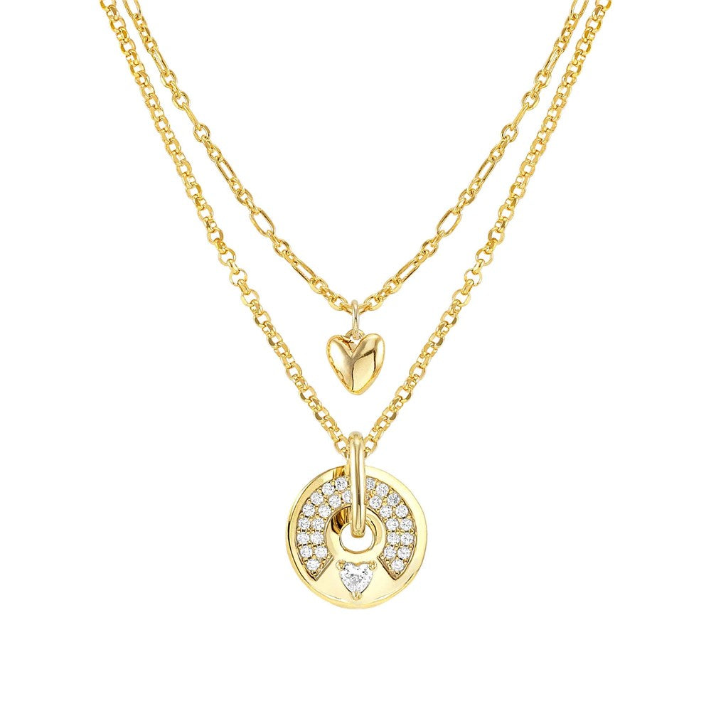 Nomination Sentimental Gold Crystal Heart Necklace