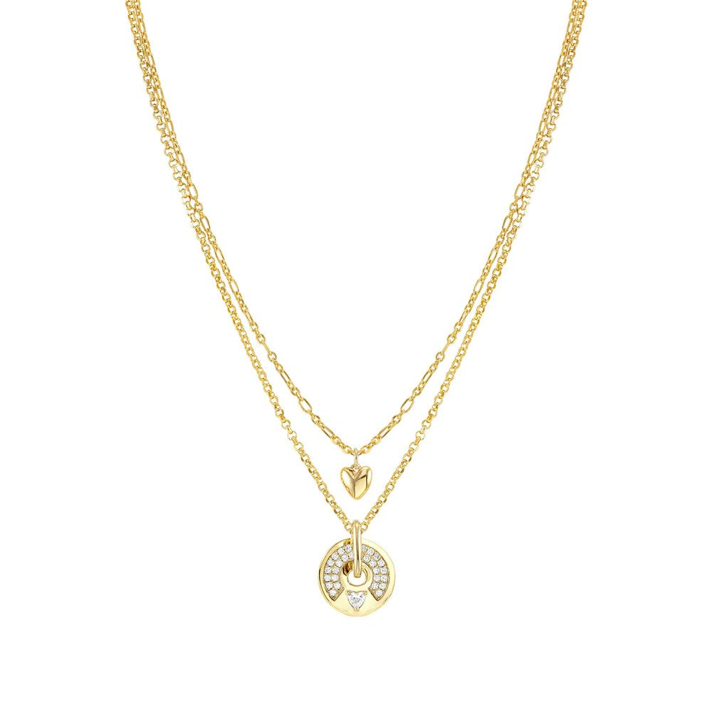 Nomination Sentimental Gold Crystal Heart Necklace