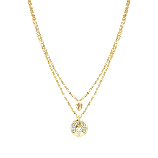 Nomination Sentimental Gold Crystal Heart Necklace