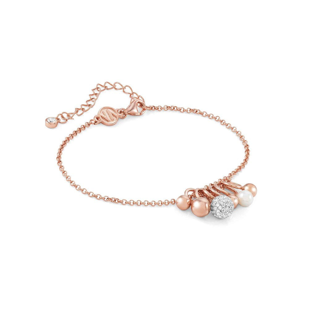 Nomination Soul Rose Gold Crystal Ball Pearl Bracelet 