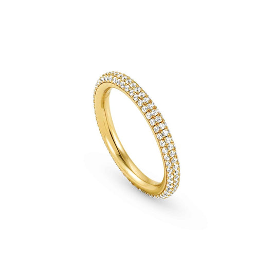 Nomination Endless Gold Crystal Band Ring Size 53