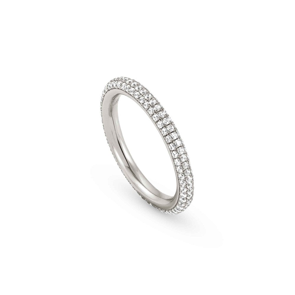 Nomination Endless Silver Crystal Band Ring Size 55