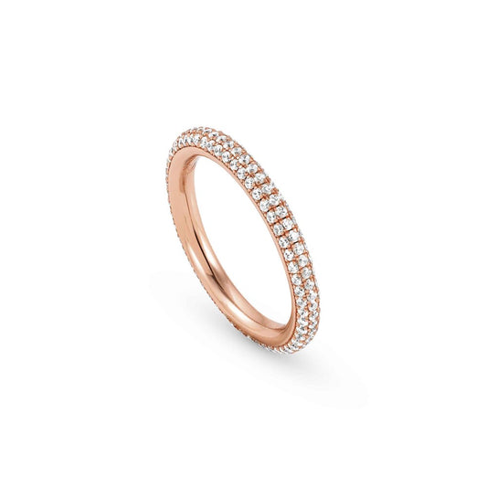 Nomination Endless Rose Gold Crystal Band Ring Size 55