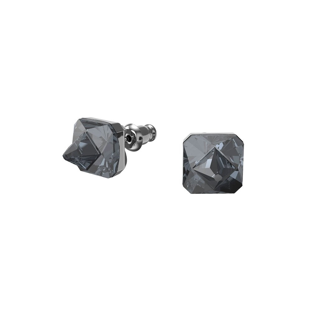 Swarovski Chroma Grey Square Stud Earrings