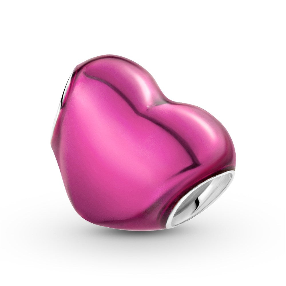 Pandora Pink Enamel Heart Charm 