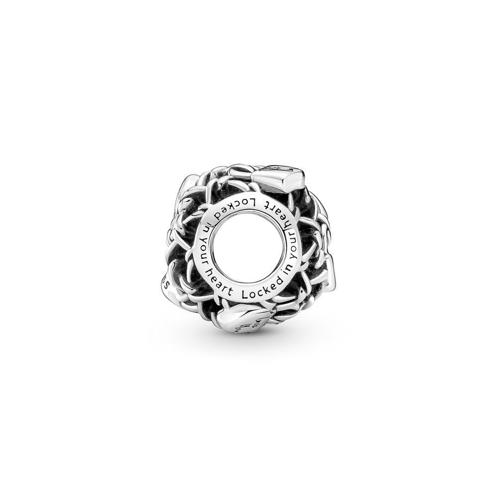 Pandora Silver Padlock Wire Charm 