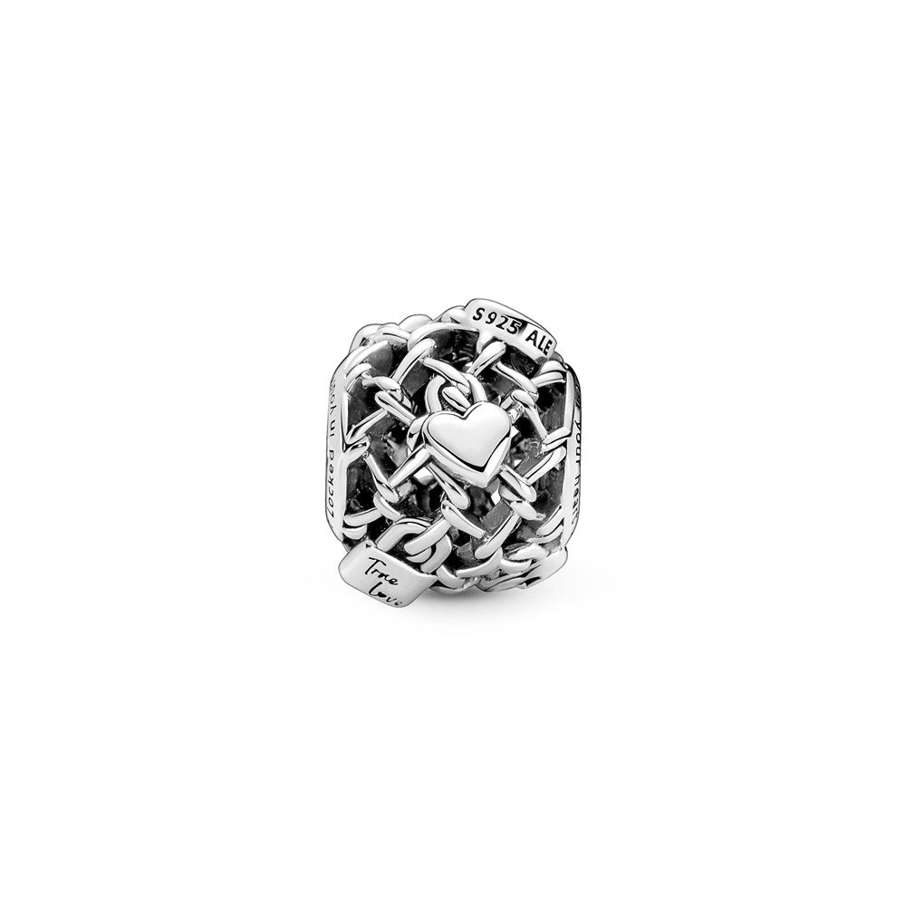 Pandora Silver Padlock Wire Charm 