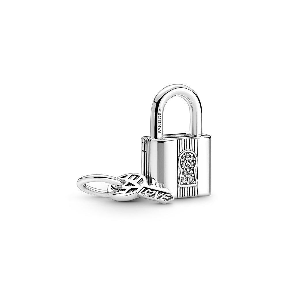 Pandora Silver Padlock & Key Charm