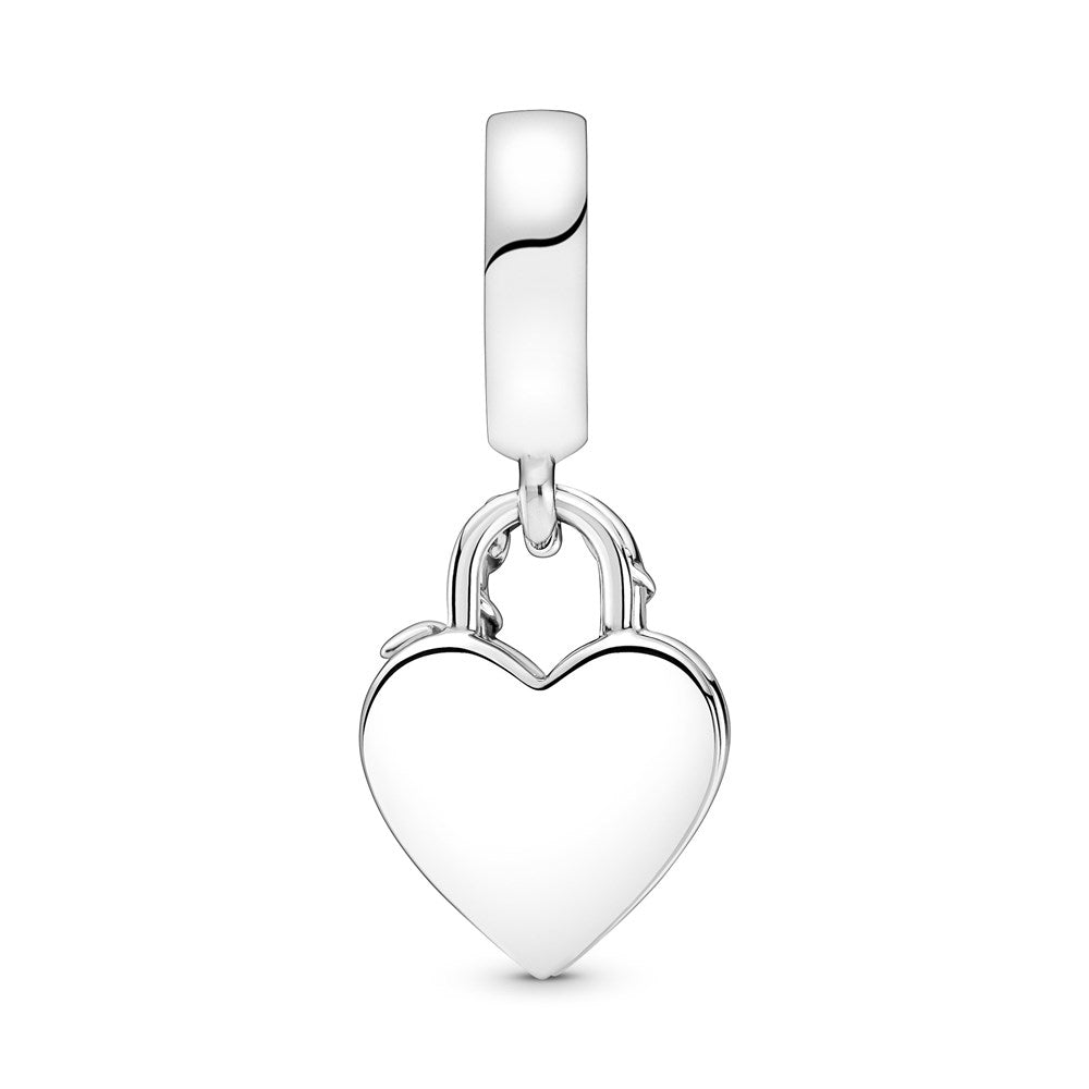 Pandora Silver Rose Heart Drop Charm 