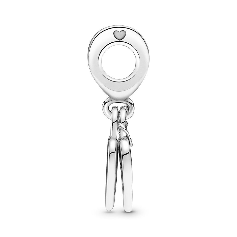 Pandora Silver Rose Heart Drop Charm 
